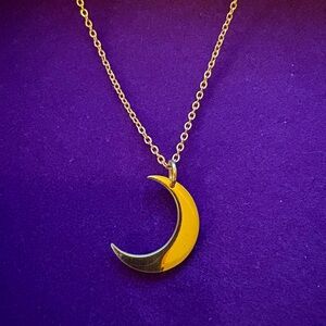 Moon Crescent Necklace 16-22” - Nominal Arabic Jewelry - 18k Gold Plated - NWOT